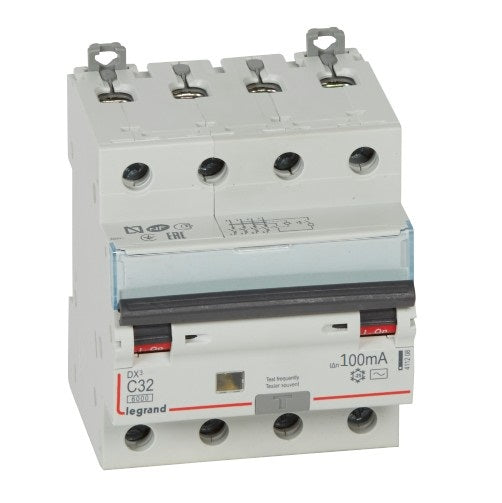 Legrand 411372 32A FP 100mA 10KA C~ AC:240415V DX3 RCBOs